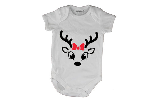 Christmas Reindeer - Bright Eyes - Baby Grow