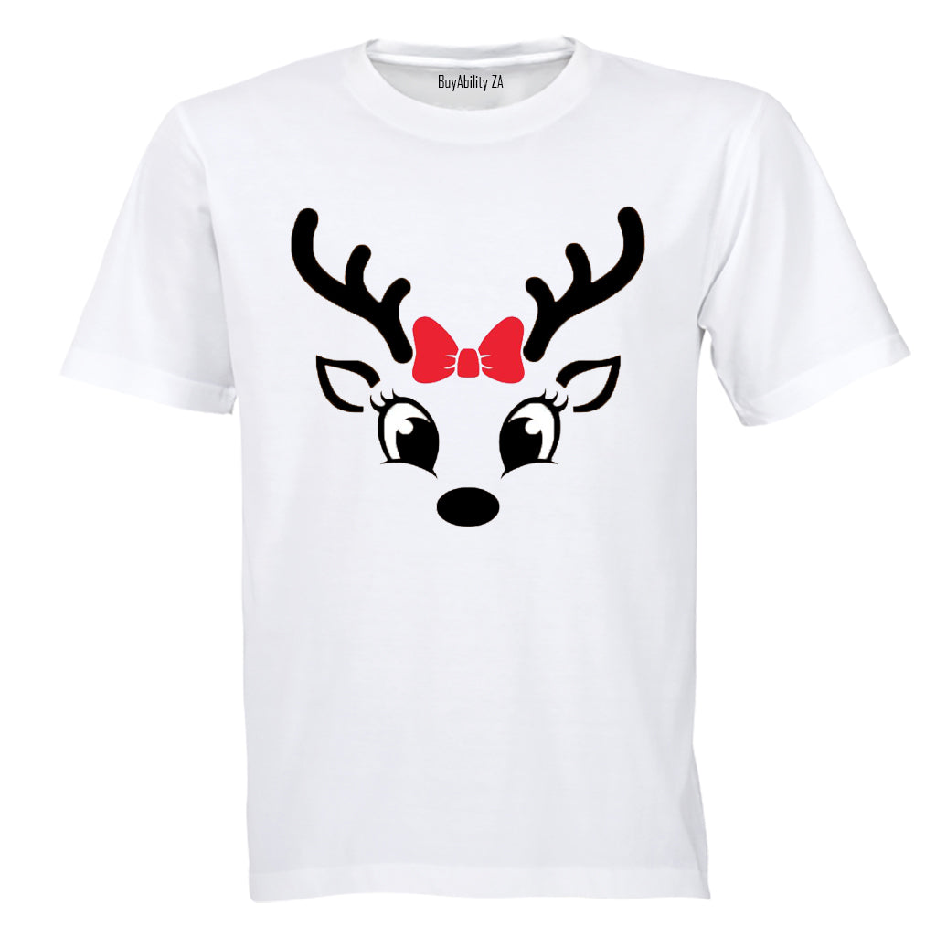 Christmas Reindeer - Bright Eyes - Kids T-Shirt - BuyAbility