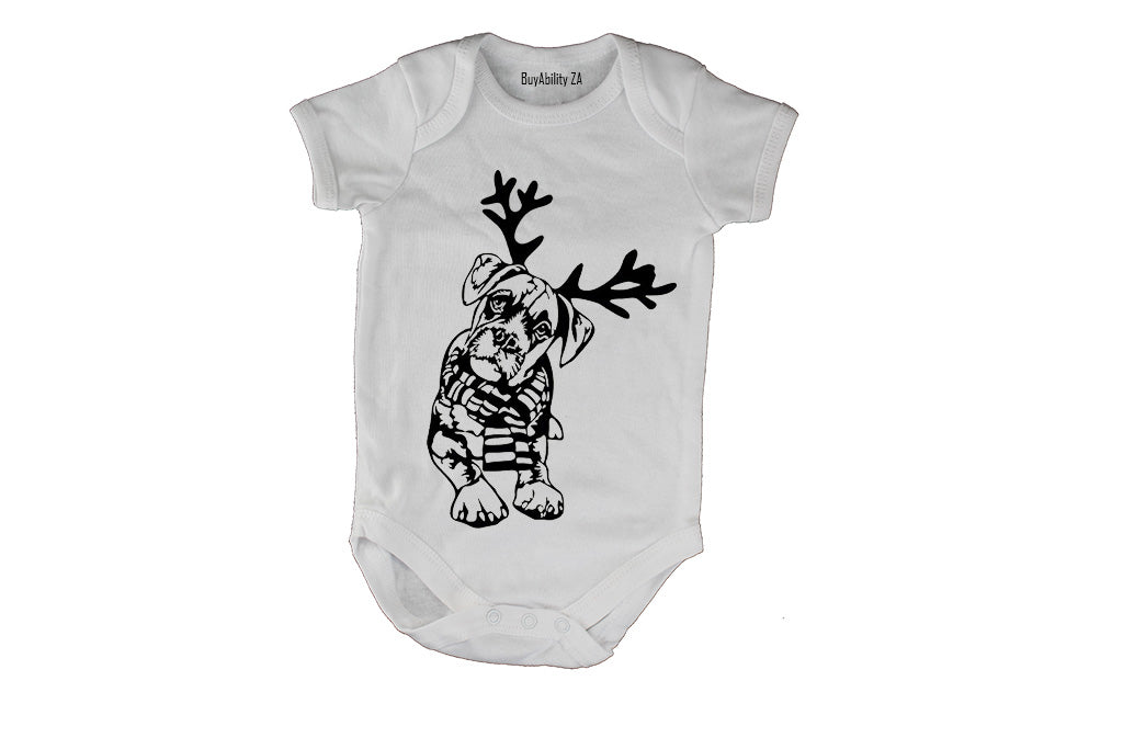 Christmas Reindeer Dog - Baby Grow