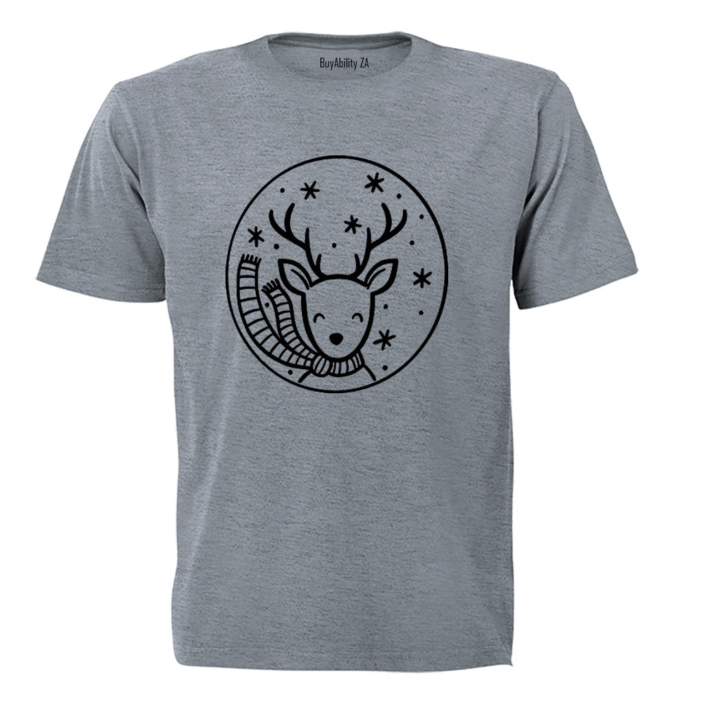 Christmas Reindeer Frame - Kids T-Shirt - BuyAbility