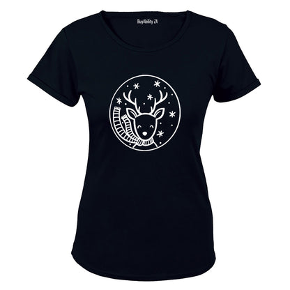 Christmas Reindeer Frame - Ladies - T-Shirt