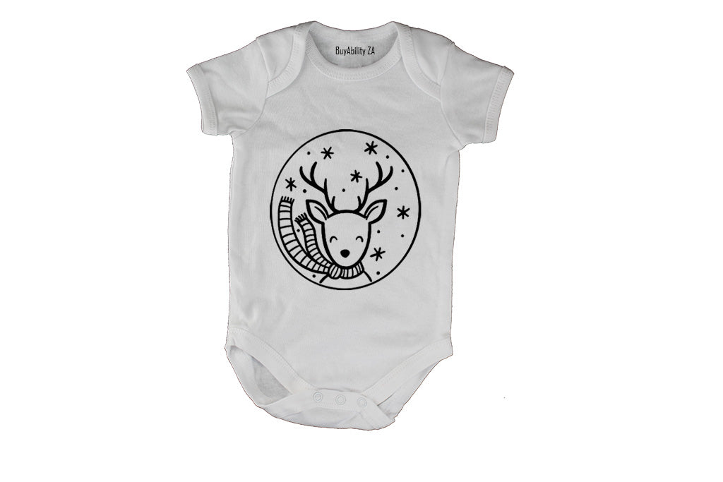 Christmas Reindeer Frame - Baby Grow