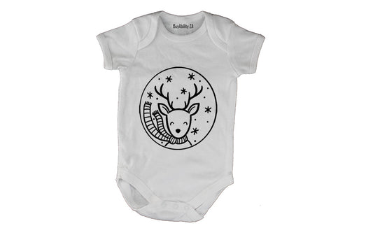 Christmas Reindeer Frame - Baby Grow