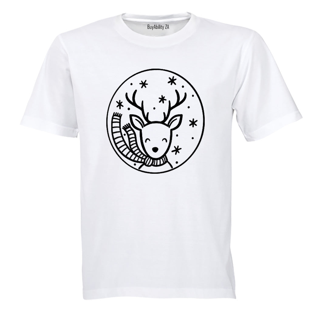 Christmas Reindeer Frame - Adults - T-Shirt
