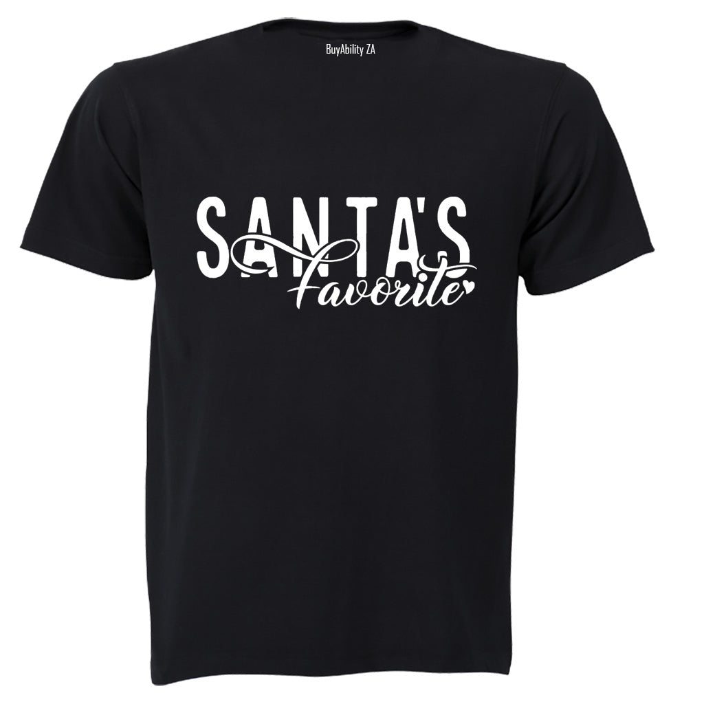 Christmas Santa's Favorite - Adults - T-Shirt
