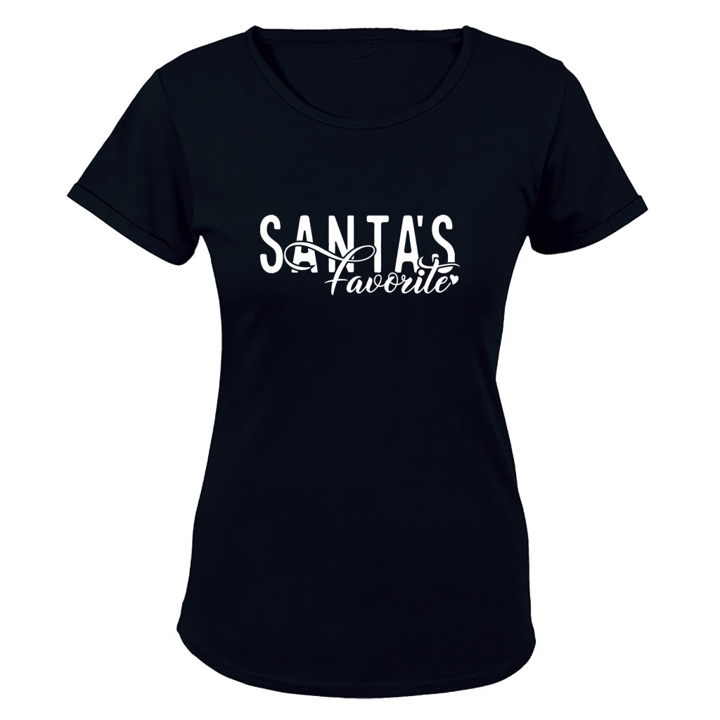 Christmas Santa's Favorite - Ladies - T-Shirt - BuyAbility South Africa