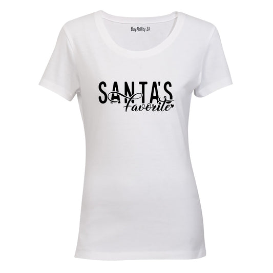 Christmas Santa's Favorite - Ladies - T-Shirt