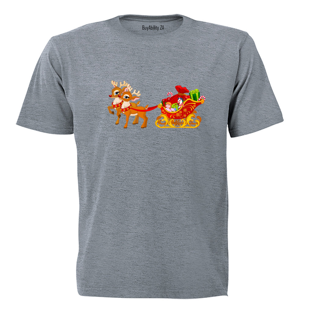 Christmas Toys on The Sleigh - Kids T-Shirt