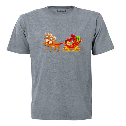 Christmas Toys on The Sleigh - Kids T-Shirt