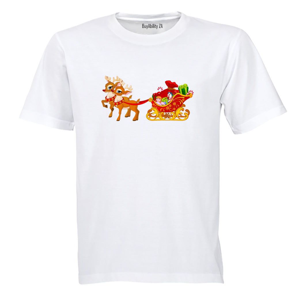 Christmas Toys on The Sleigh - Kids T-Shirt