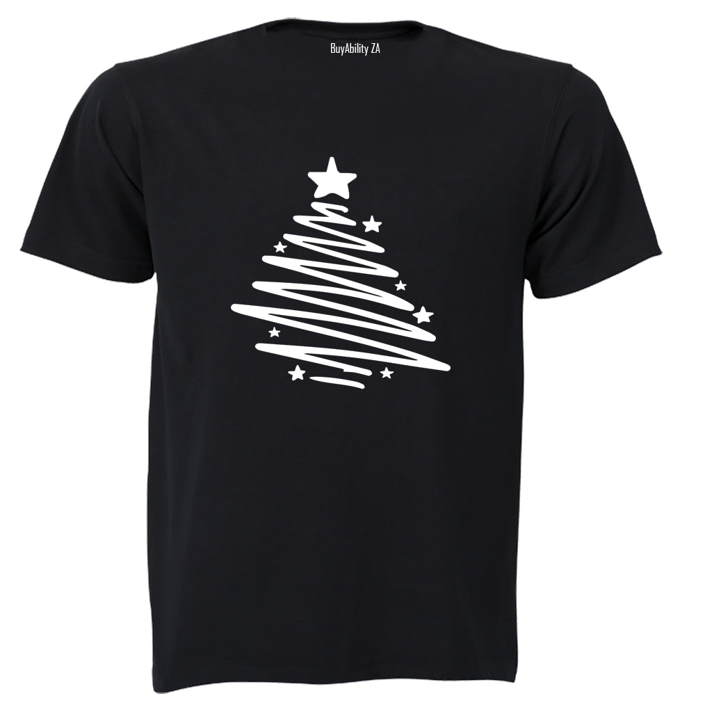 Christmas Tree Sketch - Kids T-Shirt