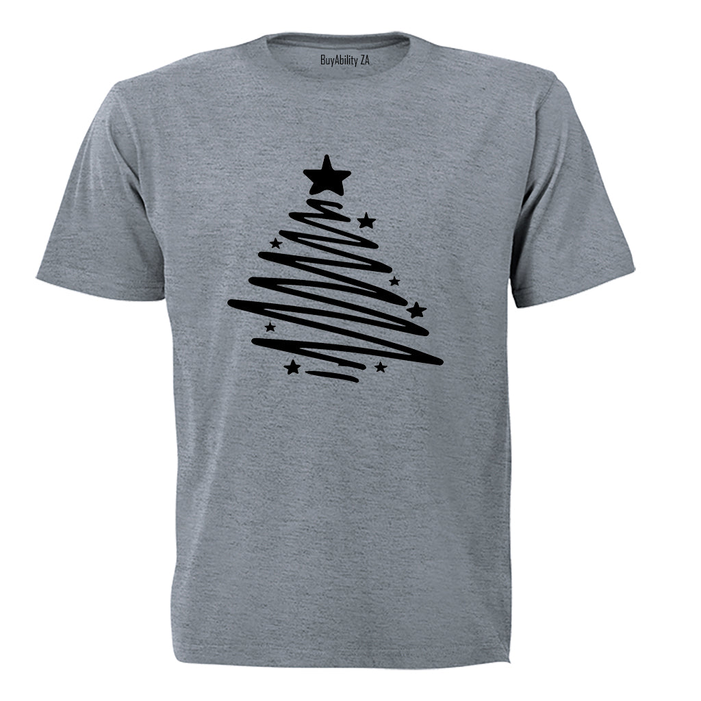 Christmas Tree Sketch - Kids T-Shirt
