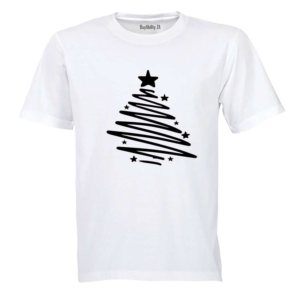 Christmas Tree Sketch - Kids T-Shirt