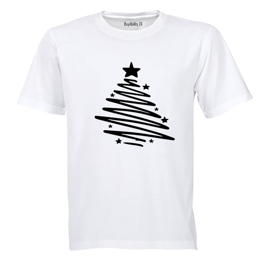 Christmas Tree Sketch - Kids T-Shirt