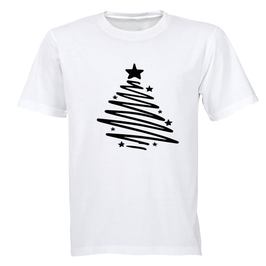 Christmas Tree Sketch - Adults - T-Shirt - BuyAbility South Africa