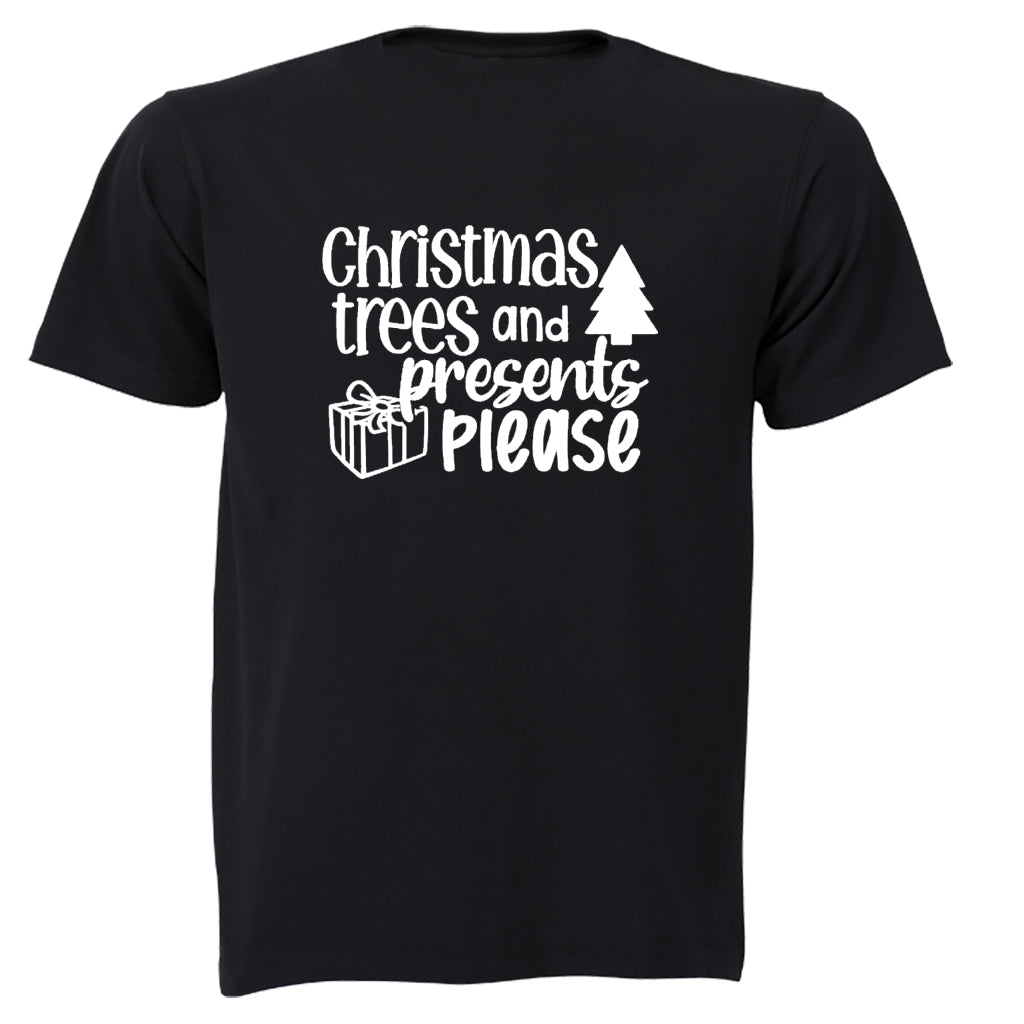 Christmas Trees and Presents - Adults - T-Shirt - BuyAbility South Africa