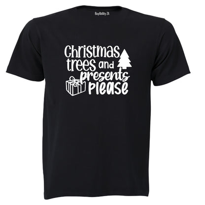 Christmas Trees and Presents - Adults - T-Shirt