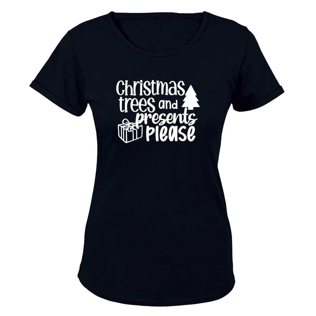 Christmas Trees and Presents - Ladies - T-Shirt - BuyAbility South Africa