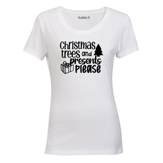 Christmas Trees and Presents - Ladies - T-Shirt