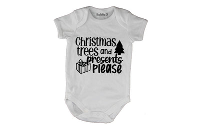 Christmas Trees and Presents - Baby Grow