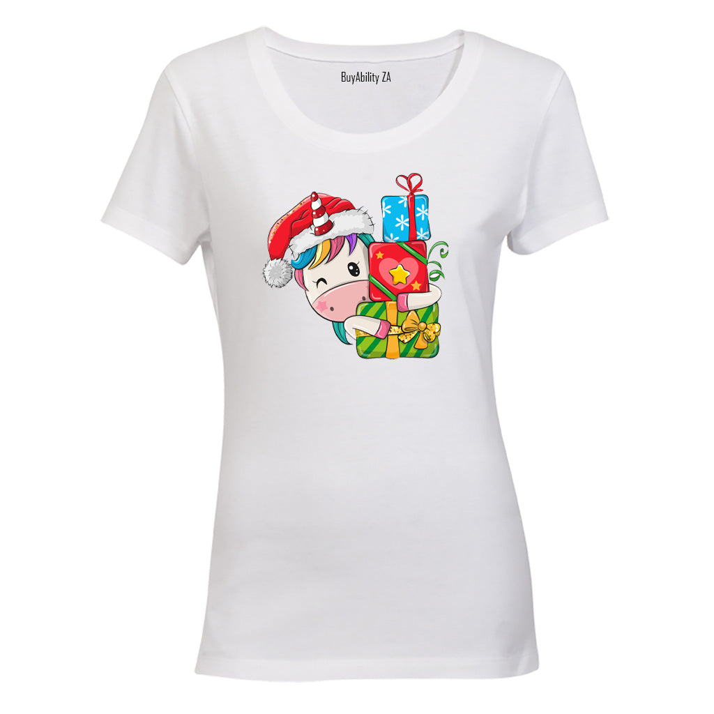 Christmas Unicorn - Ladies - T-Shirt