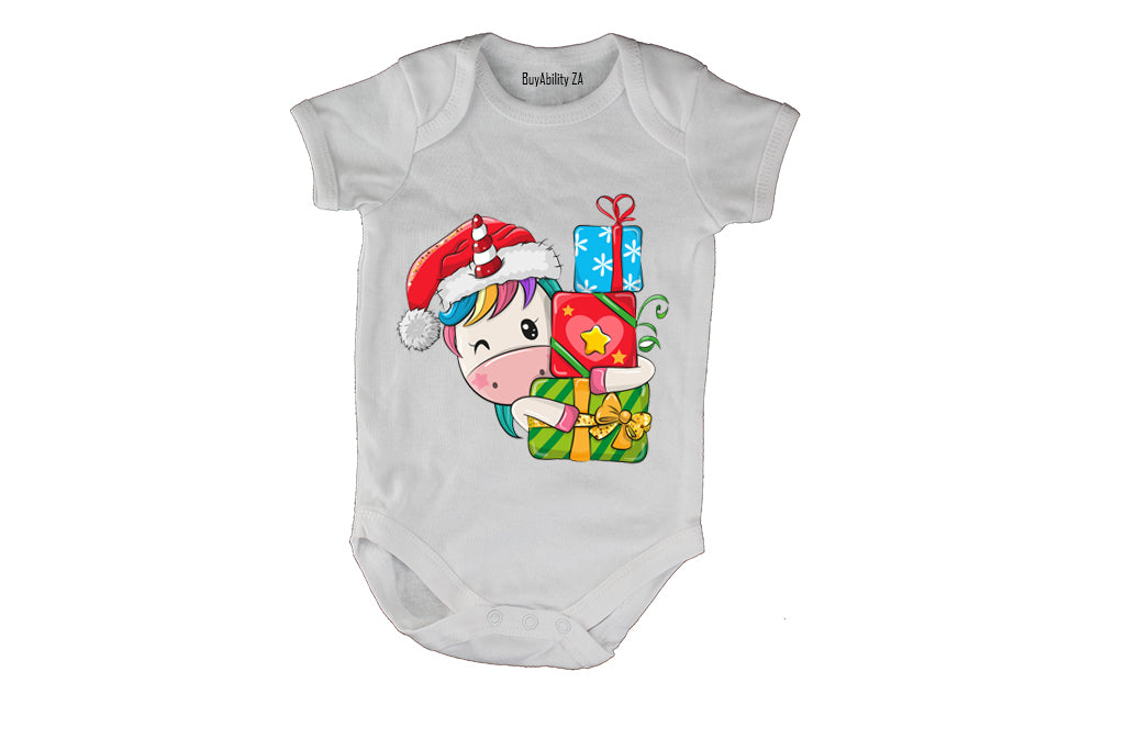 Christmas Unicorn - Baby Grow