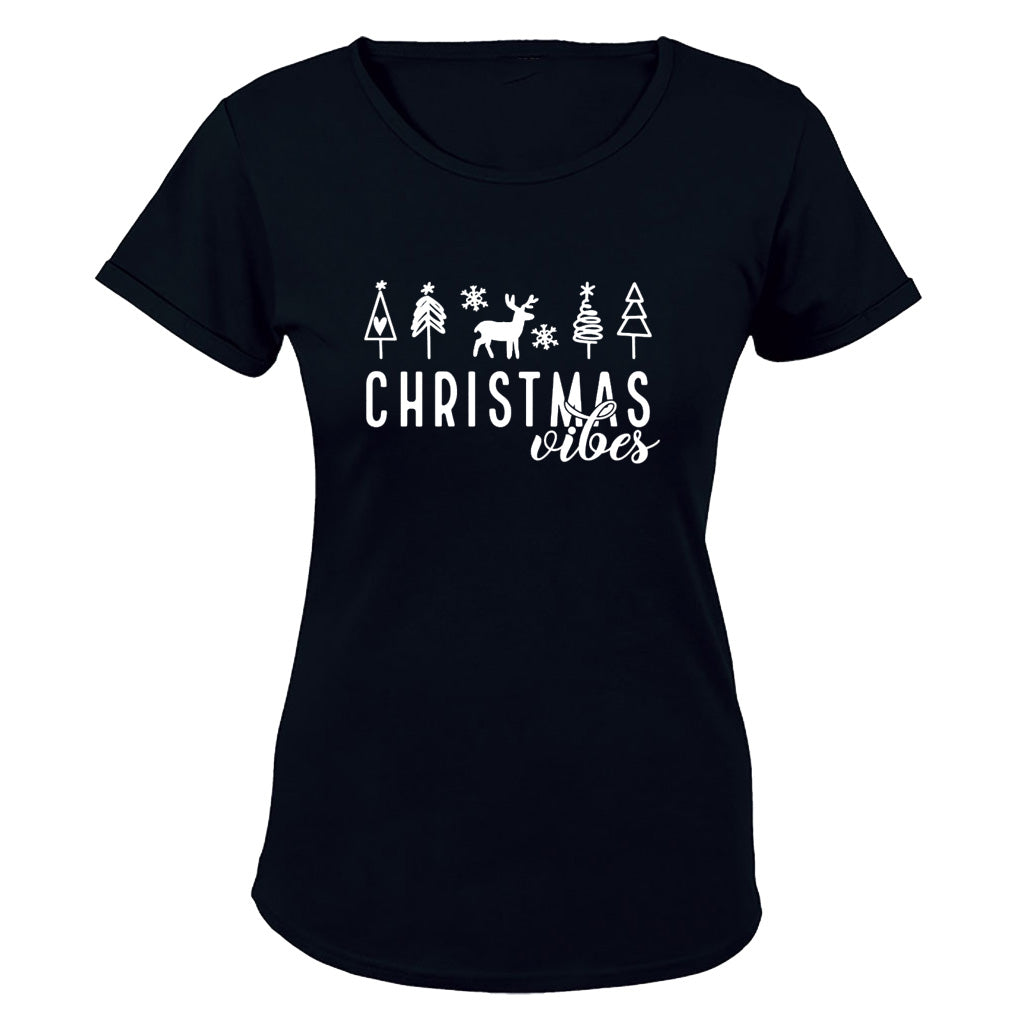 Christmas Vibes - Reindeer - Ladies - T-Shirt - BuyAbility South Africa