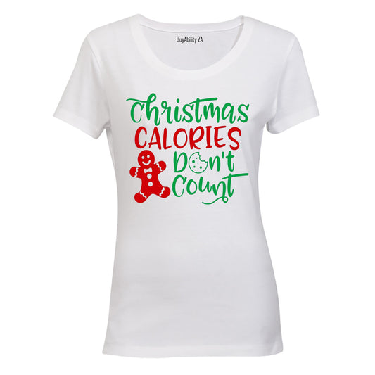 Christmas Calories Don't Count - Ladies - T-Shirt