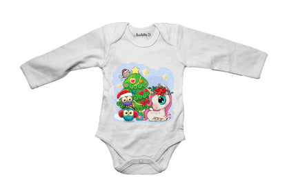 Christmas Unicorn & Friends - Baby Grow