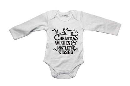 Christmas Wishes & Mistletoe Kisses - Baby Grow