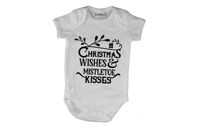 Christmas Wishes & Mistletoe Kisses - Baby Grow