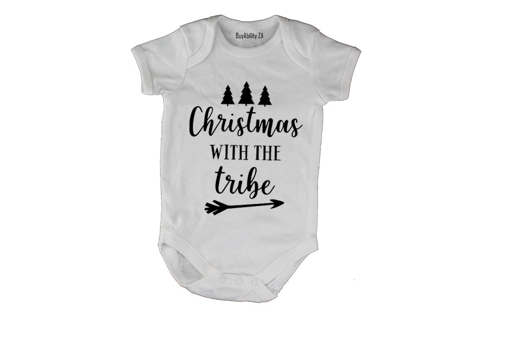 Christmas With My Tribe - Baby Grow
