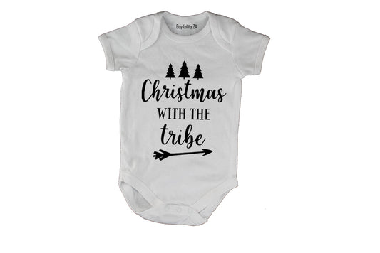 Christmas With My Tribe - Baby Grow