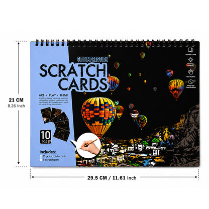 City Impression -Creative Scratch Art Book 10 Piece