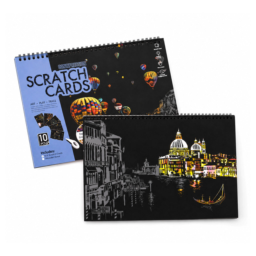 City Impression -Creative Scratch Art Book 10 Piece