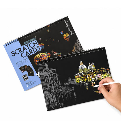 City Impression -Creative Scratch Art Book 10 Piece