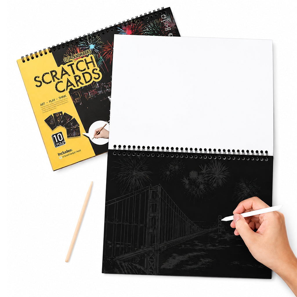 City Landmarks - Creative Scratch Art Book 10 Piece