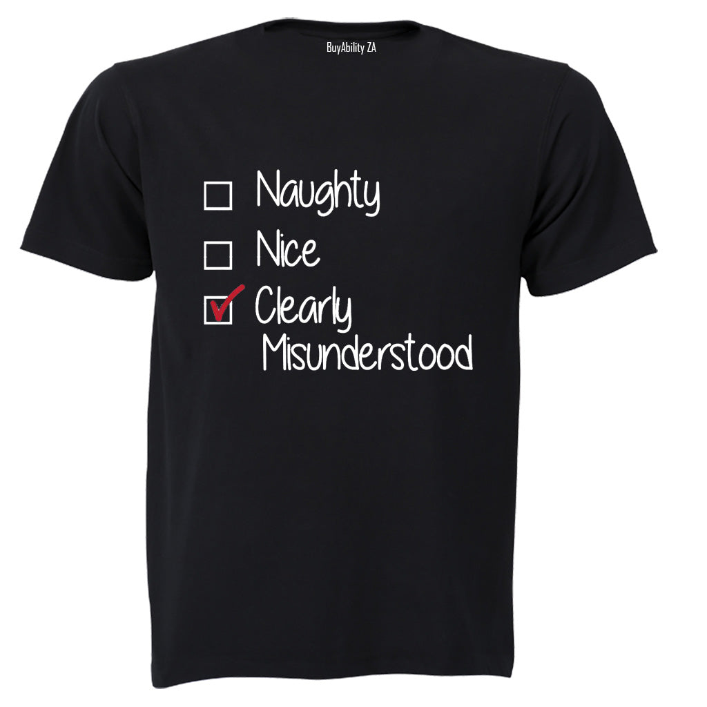 Clearly Misunderstood - Christmas - Adults - T-Shirt