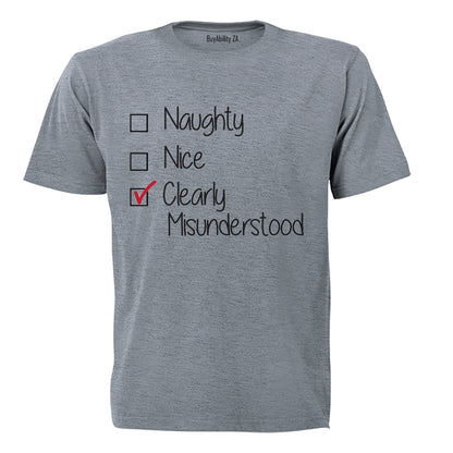 Clearly Misunderstood - Christmas - Adults - T-Shirt