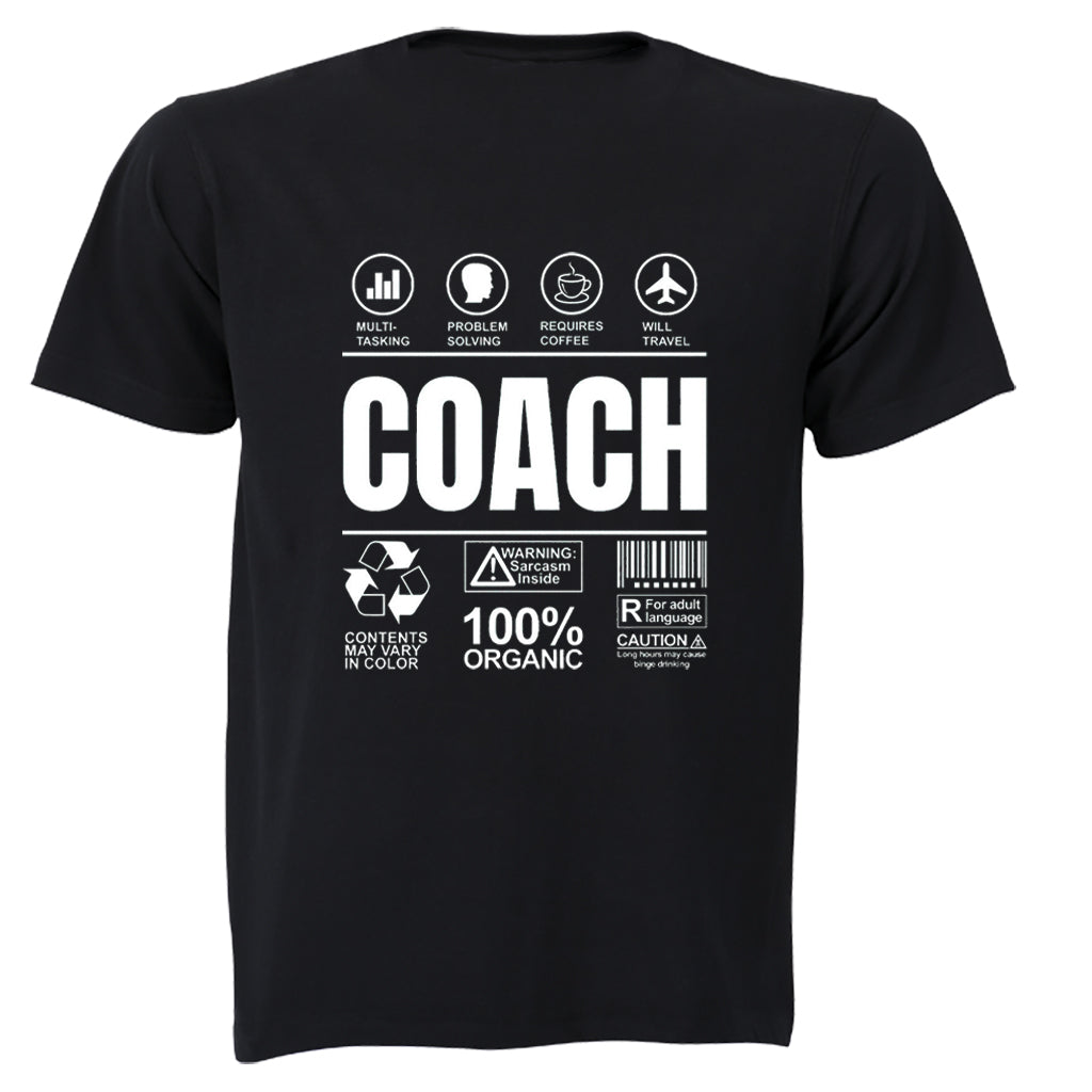 Coach Label - Adults - T-Shirt - BuyAbility South Africa
