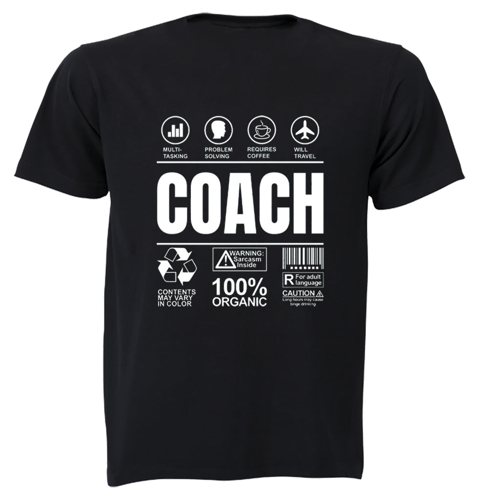 Coach Label - Adults - T-Shirt – BuyAbility