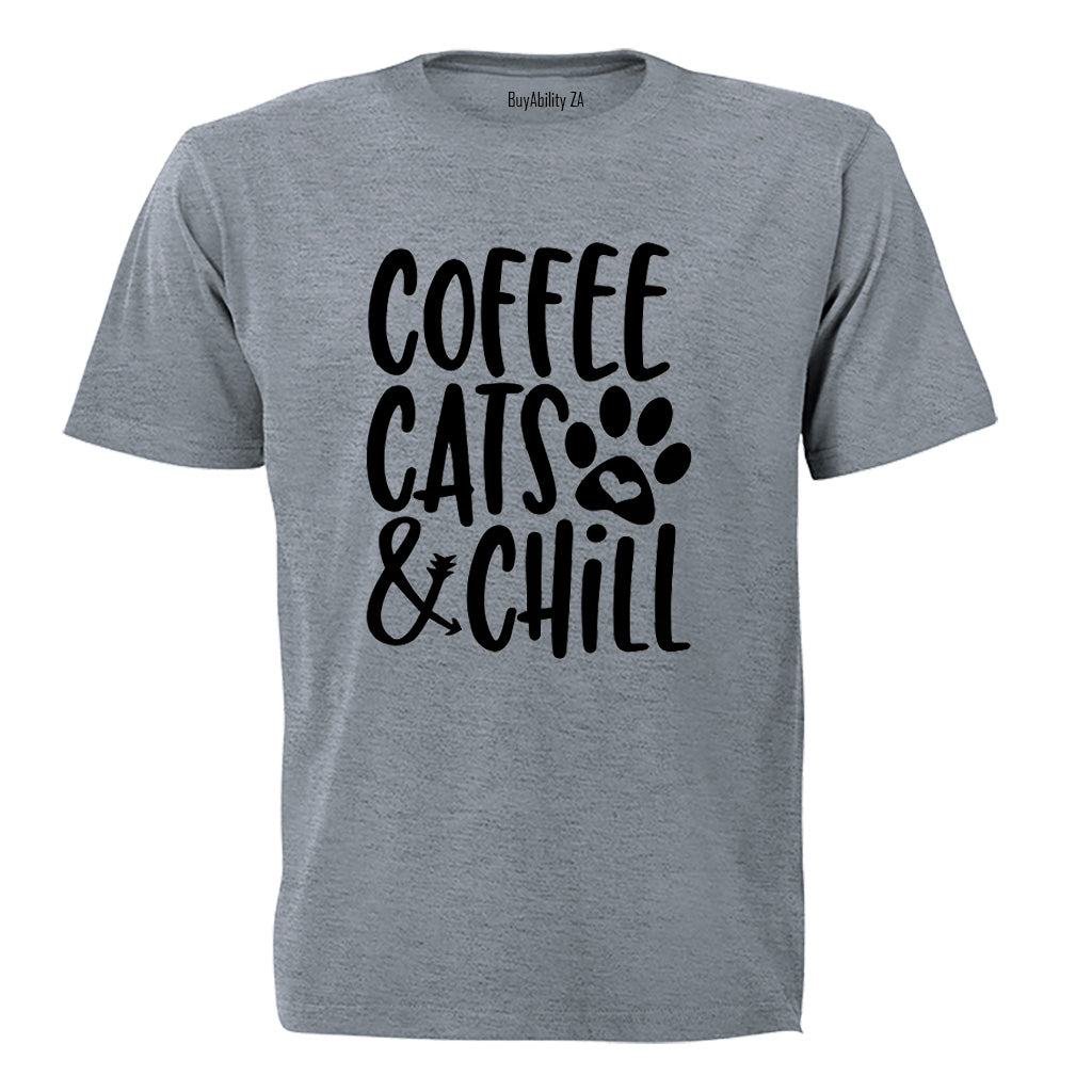Coffee Cats Chill - Adults - T-Shirt - BuyAbility South Africa