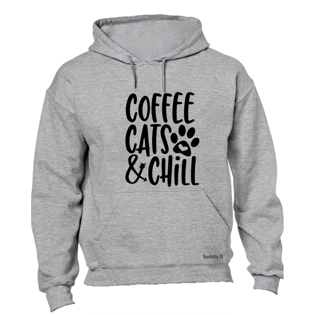 Coffee Cats Chill - Hoodie - BuyAbility South Africa