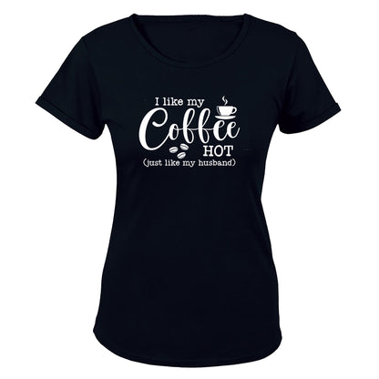 Coffee Hot - Like My Husband - Ladies - T-Shirt - BuyAbility South Africa