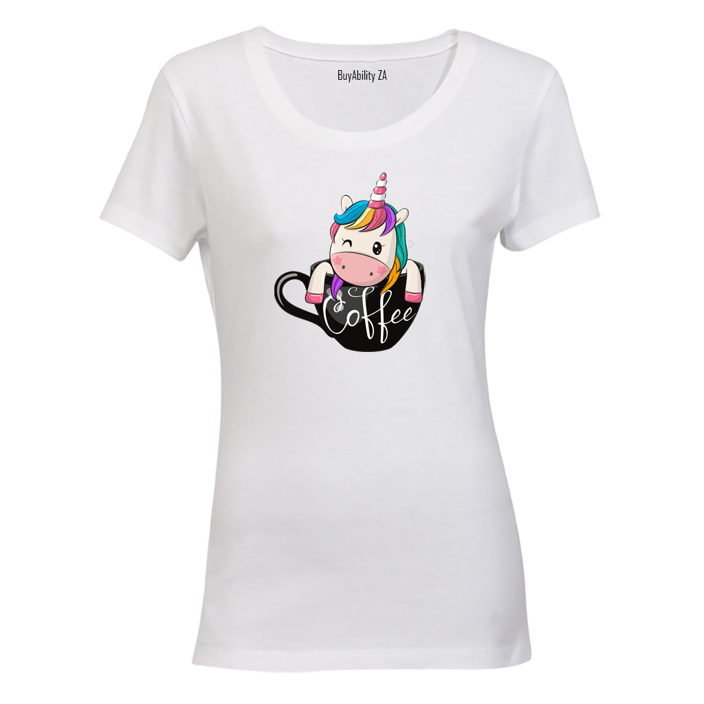 Coffee Unicorn - Ladies - T-Shirt