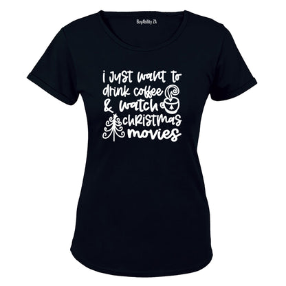 Coffee & Christmas Movies - Ladies - T-Shirt