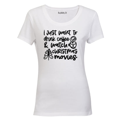 Coffee & Christmas Movies - Ladies - T-Shirt