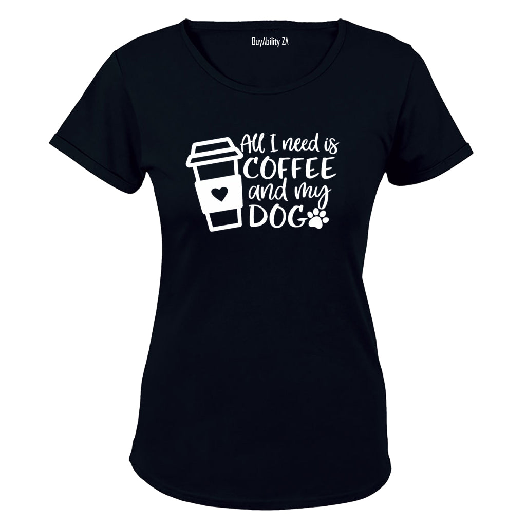 Coffee and My Dog - Ladies - T-Shirt - BuyAbility South Africa