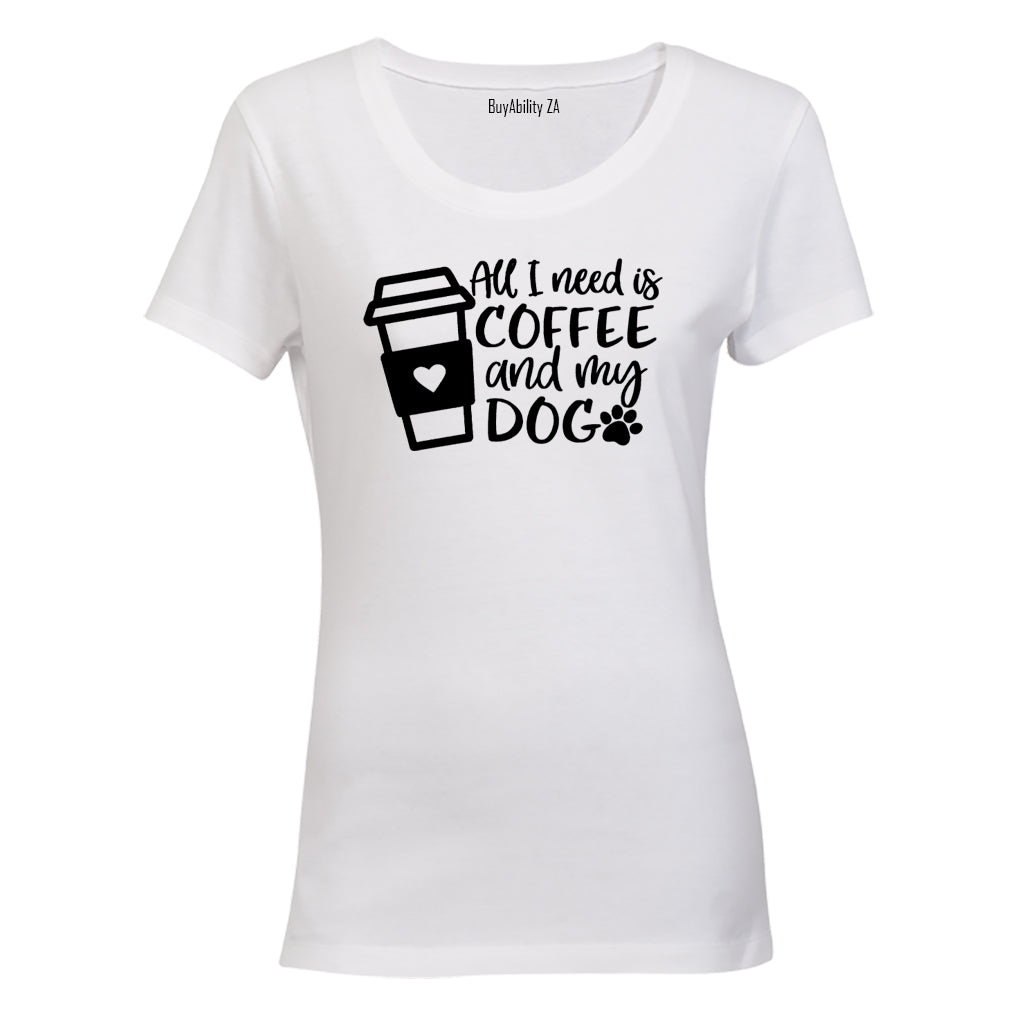 Coffee and My Dog - Ladies - T-Shirt - BuyAbility South Africa