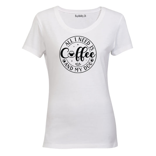 Coffee & My Dog - Ladies - T-Shirt